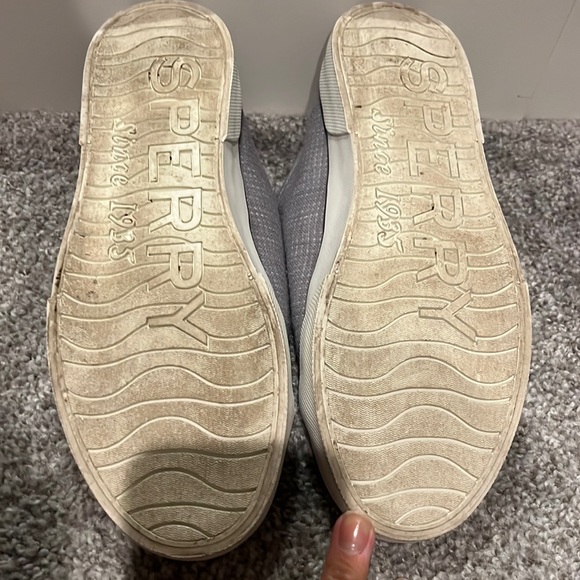 Sperry Pier View Boat Shoes Womens Size 9 Gray Canvas Slip Op low Top STS81445 - Picture 5 of 9